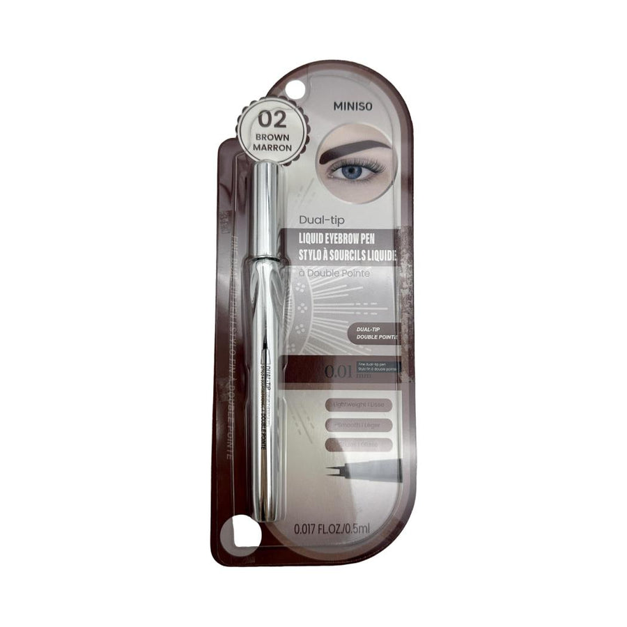 Dual-Tip Liquid Eyebrow Pen(02 Brown)