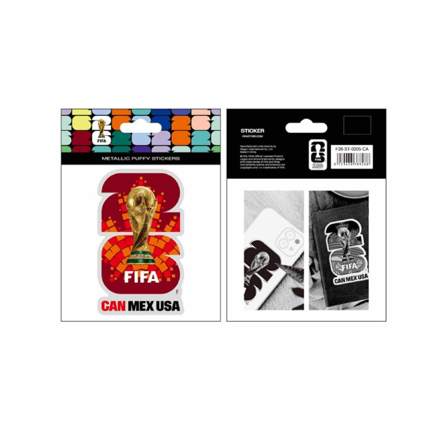 FIFA WORLD CUP 2026 Collection Metallic Puffy Sticker (Red)