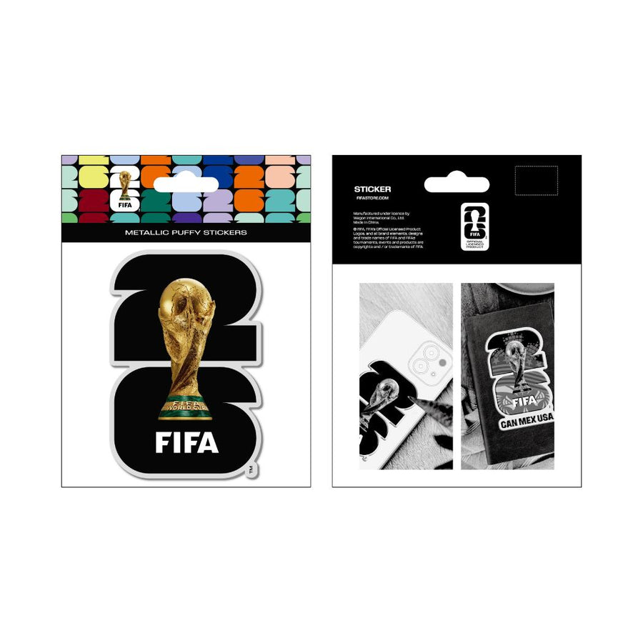 FIFA WORLD CUP 2026 Collection Metallic Puffy Sticker (Black)