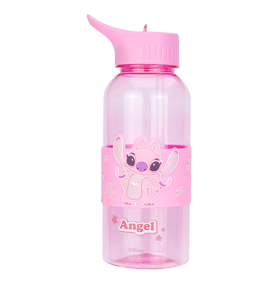 Disney Lilo & Stitch Collection Plastic Bottle with Straw and Sleeve (1000mL)(Angel)