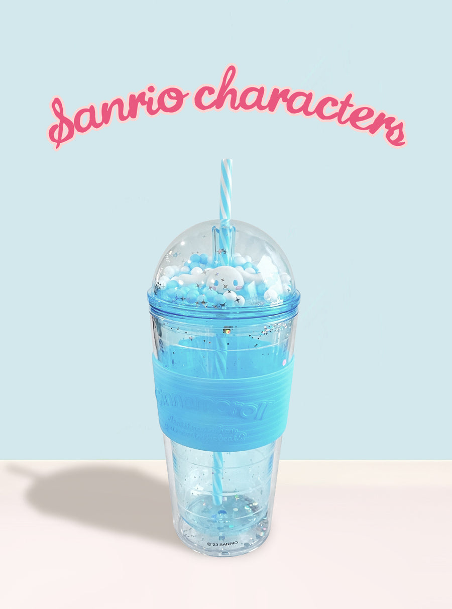 Cinnamoroll Fun Party Plastic Bottle with Straw 600mL