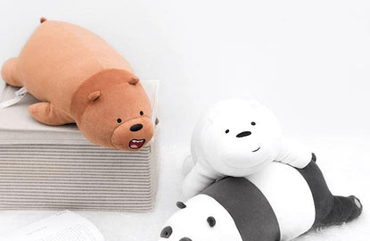 MINISO x We Bare Bears collaboration: three bear plushies 