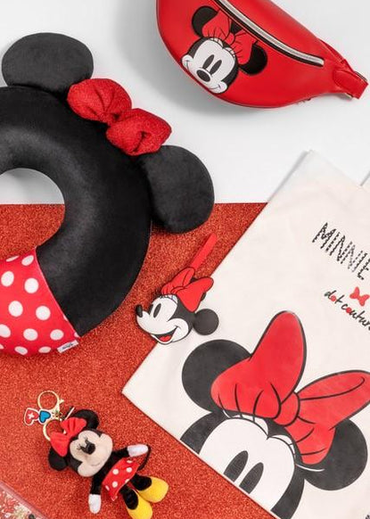 MINISO x Micky Mouse Collaboration product: Minnie neck pillow, notebook, keychain, fanny pack