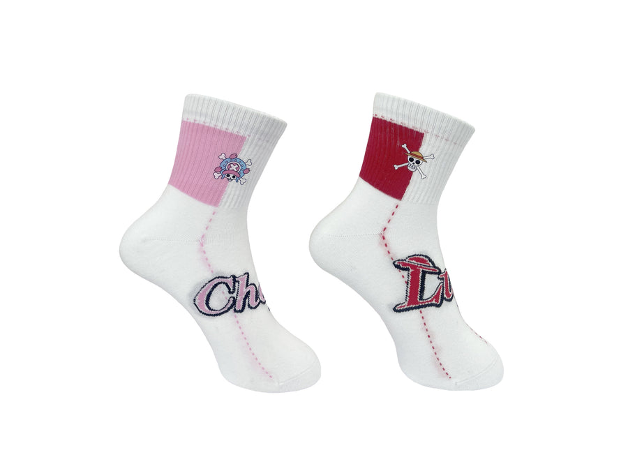 One Piece Classic Collection Letter Crew Socks