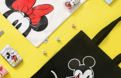 MINISO x Micky Mouse Collaboration product: Micky and Minnie tote bags
