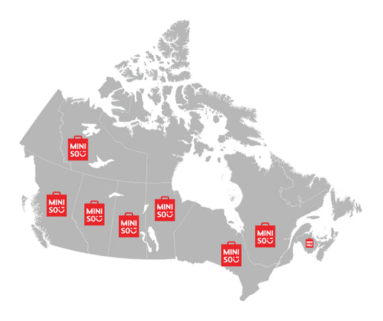 Map of Miniso Canada Expansion