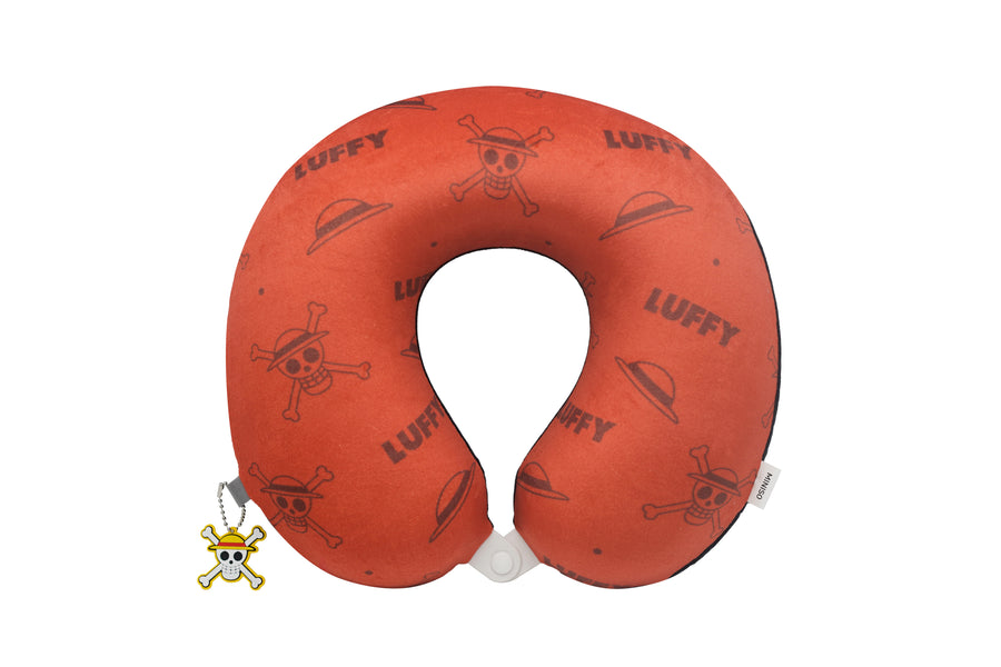 One Piece Classic Collection Memory Foam Neck Pillow  (Red)
