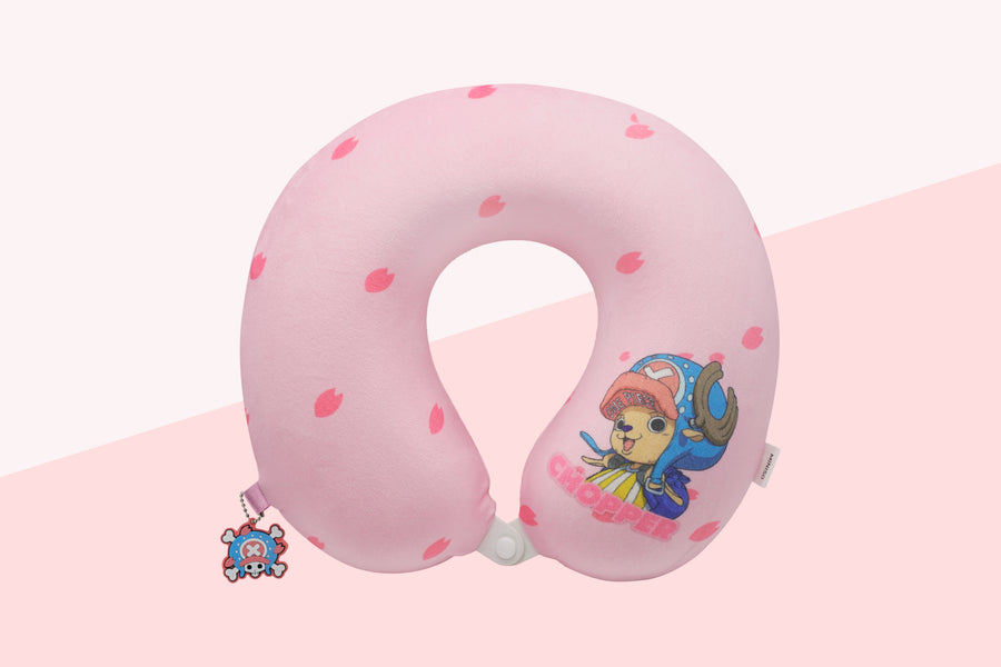 One Piece Classic Collection Memory Foam Neck Pillow  (Pink)