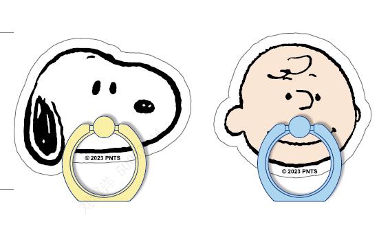 Snoopy Colorful Life Collection Phone Ring Holders (2 pcs)(Snoopy & Charlie)