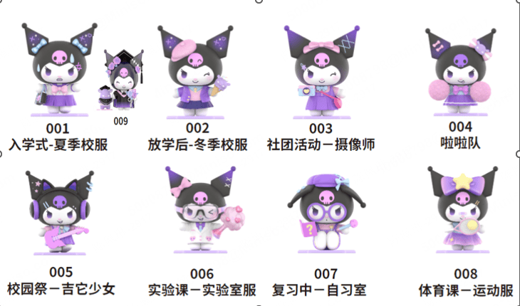 KUROMI School Diary Series Figures Blind Box