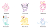 Sanrio Characters Diamond Bunny Baby Series Figures Blind Box