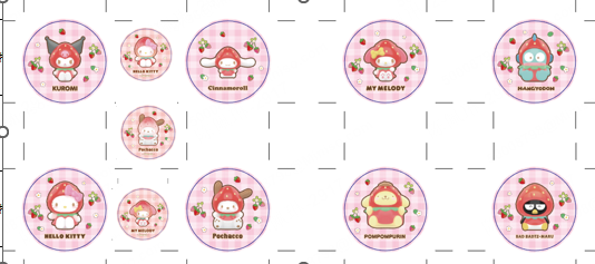 Hello Kitty And Friends Strawberry Candy Series MINI Figures Pendant Blind Box