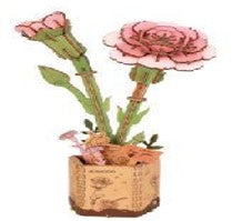 ROBOTIME WOOD BLOOM CRAFT Pink Carnation TW051