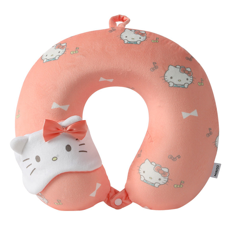Hello Kitty Memory Foam Neck Pillow with Sleep Mask