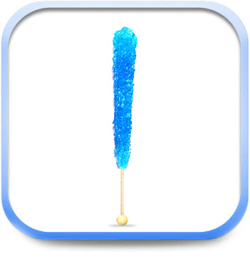 ROCK CANDY ON A STICK, BLUE (BLUE RASPBERRY)