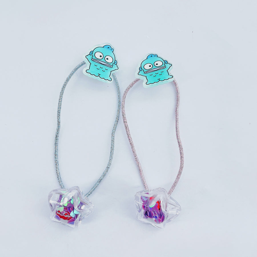 Hangyodon Glitter Hair Ties (2 pcs)