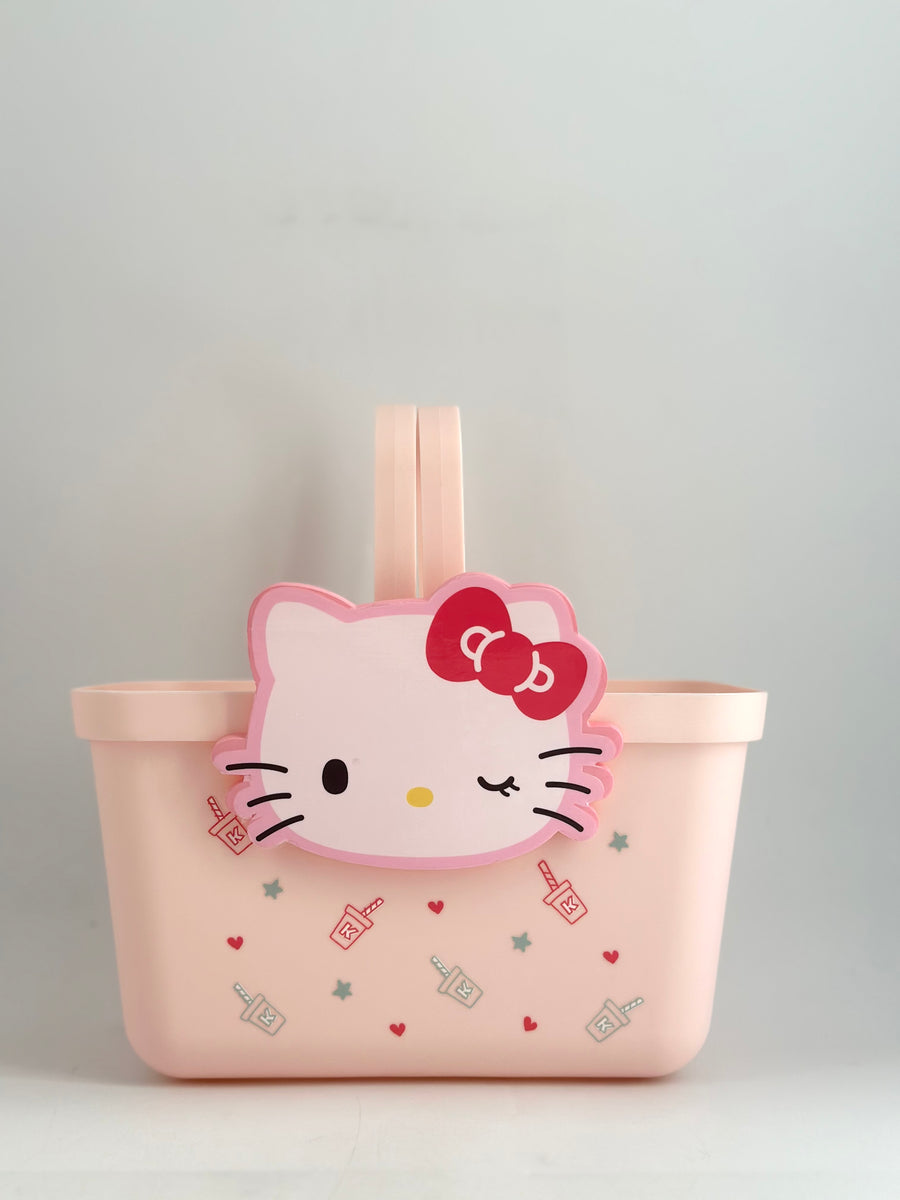 Hello Kitty Cartoon Handheld Storage Basket