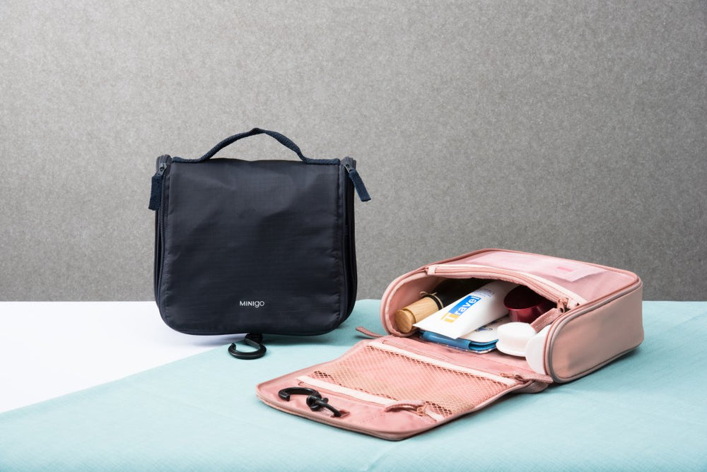 black and pink travel bag