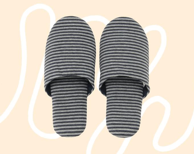 Stripe MINISO collection product: slippers with stripe pattern exterior
